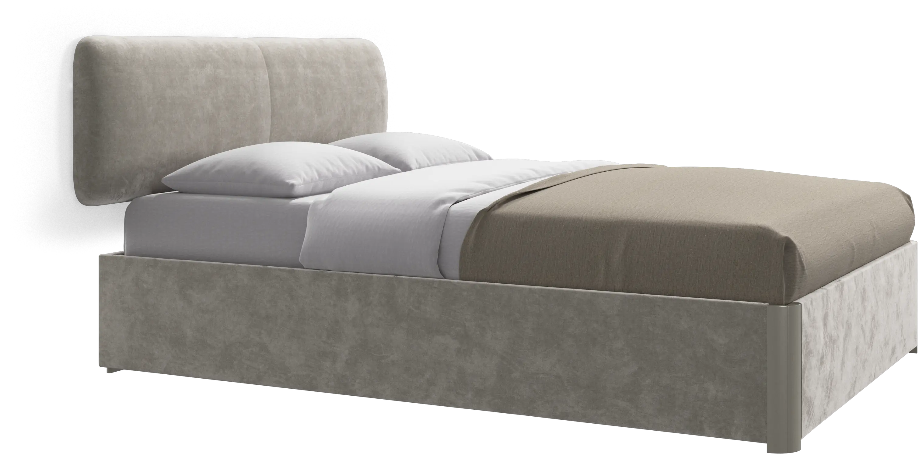 【オギコ】BoConcept ボーコンセプト ダブルベッド ベッドフレーム Element ベッド、壁取り付け型ヘッドボード、すのこ付き、マットレス